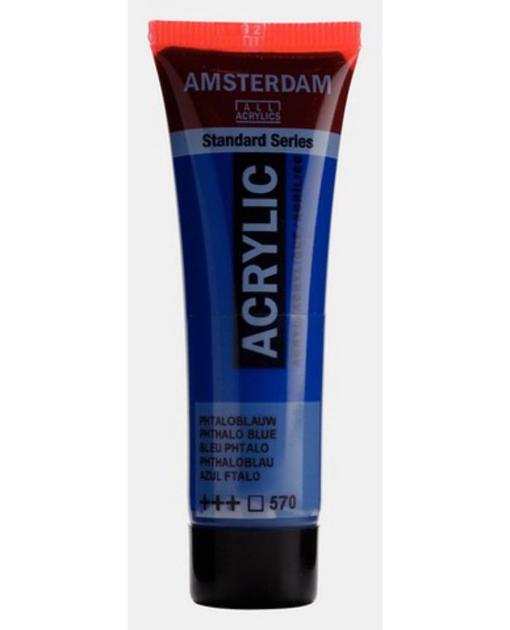Amsterdam, Acrylic, Art & School, Paint, 20ml, 974510, Phthalo Blue